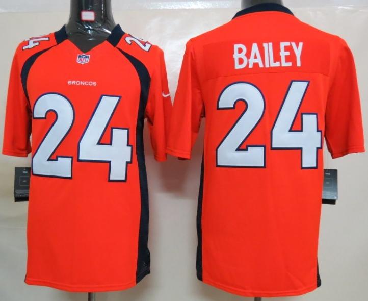 Nike Denver Broncos 24 Bailey Orange Game LIMITED NFL Jerseys Cheap
