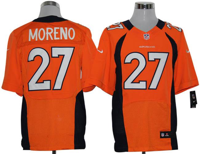 Nike Denver Broncos 27# Knowshon Moreno Orange Elite Nike NFL Jerseys Cheap