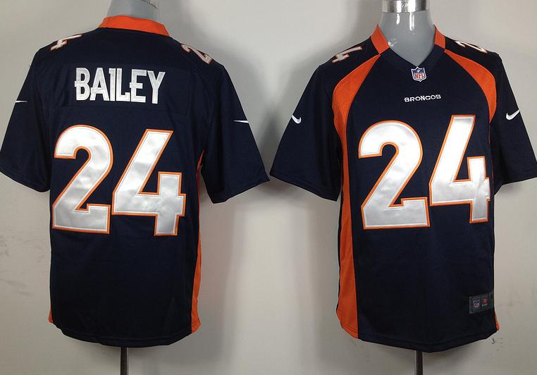 Nike Denver Broncos 24# Champ Bailey Blue Game Nike NFL Jerseys Cheap