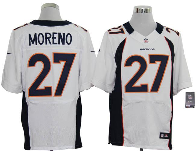 Nike Denver Broncos 27# Knowshon Moreno White Elite Nike NFL Jerseys Cheap