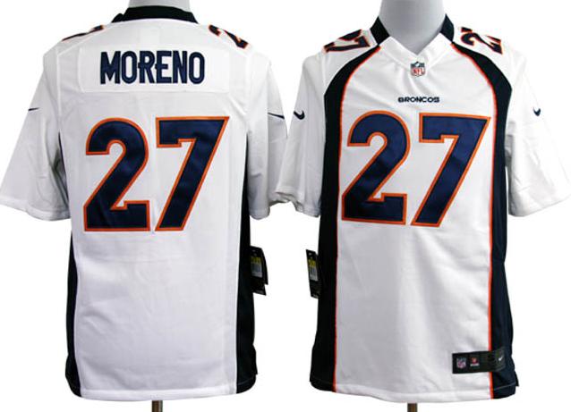 Nike Denver Broncos 27# Knowshon Moreno White Game Nike NFL Jerseys Cheap