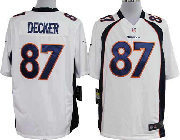 Nike Denver Broncos 87# Eric Decker White Game Nike NFL Jerseys Cheap