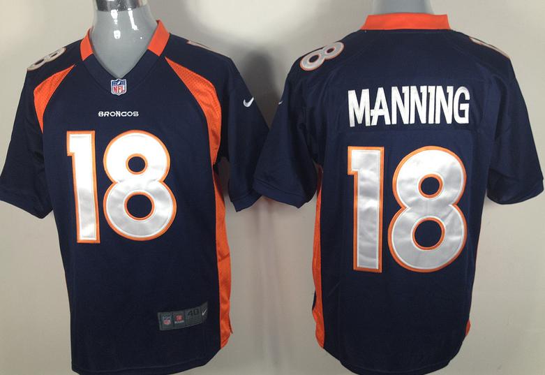 Nike Denver Broncos 18# Peyton Manning Blue Game Nike NFL Jerseys Cheap