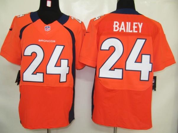Nike Denver Broncos 24# Champ Bailey Orange Elite Nike NFL Jerseys Cheap