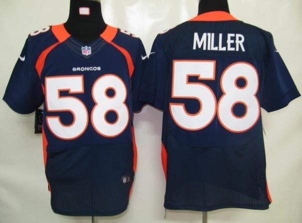 Nike Denver Broncos 58# Von Miller Blue Elite Nike NFL Jerseys Cheap