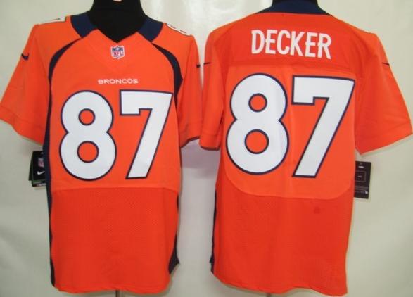 Nike Denver Broncos 87# Eric Decker Orange Elite Nike NFL Jerseys Cheap