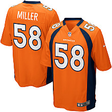 Nike Denver Broncos 58# Von Miller Orange Nike NFL Jerseys Cheap