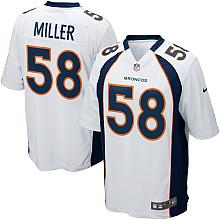 Nike Denver Broncos 58# Von Miller White Nike NFL Jerseys Cheap
