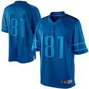 Nike Detroit Lions 81 Calvin Johnson Blue Drenched Limited NFL Jerseys Cheap