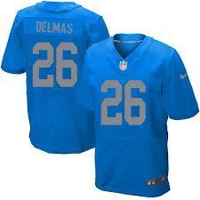 Nike Detroit Lions 26 Louis Delmas Light Blue Elite Jersey Cheap