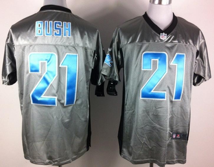 Nike Detroit Lions #21 Reggie Bush Grey Shadow NFL Jerseys Cheap
