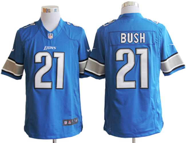 Nike Detroit Lions #21 Reggie Bush Blue LIMITED NFL Jerseys Cheap