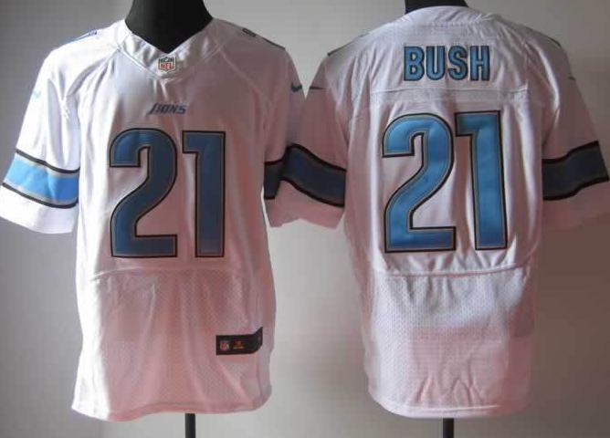 Nike Detroit Lions #21 Reggie Bush White Elite NFL Jerseys Cheap