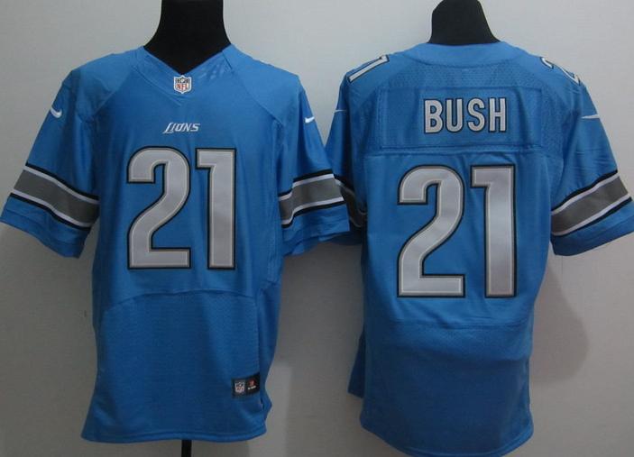 Nike Detroit Lions #21 Reggie Bush Blue Elite NFL Jerseys Cheap