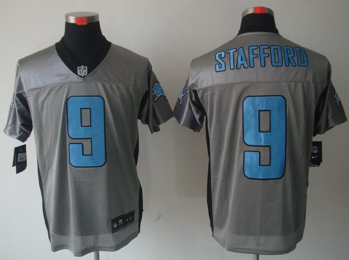 Nike Detroit Lions 9# Matthew Stafford Grey Shadow NFL Jerseys Cheap