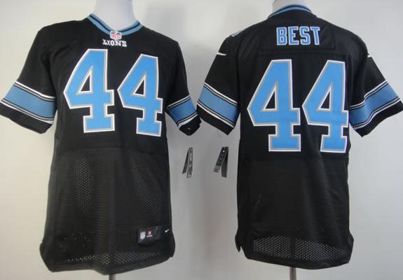 Nike Detroit Lions 44# Jahvid Best Black Elite NFL Jerseys Cheap