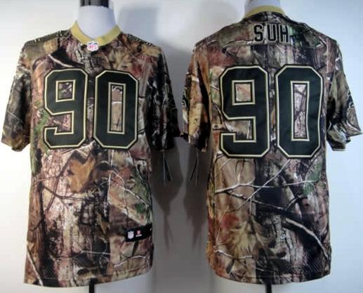 Nike Detroit Lions 90# Ndamukong Suh Camo Realtree Nike NFL Jersey Cheap