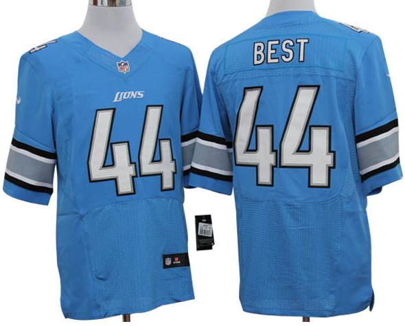 Nike Detroit Lions #44 Best Blue Elite Nike NFL Jerseys Cheap