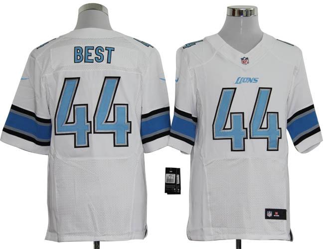 Nike Detroit Lions 44# Jahvid Best White Elite Nike NFL Jerseys Cheap