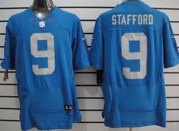 Nike Detroit Lions #9 Stafford Blue Elite Nike NFL Jerseys Cheap