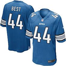 Nike Detroit Lions 44# Jahvid Best Blue Nike NFL Jerseys Cheap