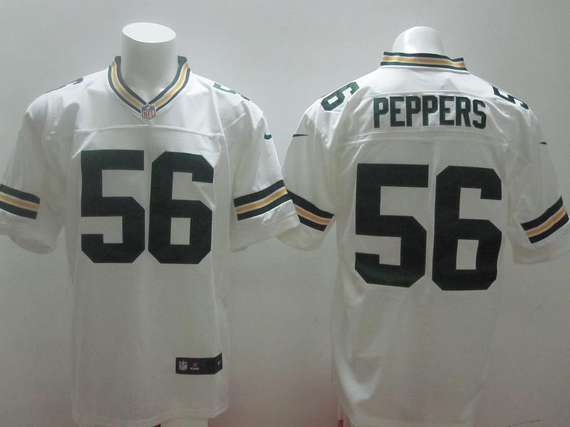 Nike Green Bay Packers 56 Julius Peppers White Elite NFL Jerseys Cheap