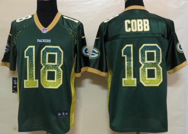 Nike Green Bay Packers 18 Randall Cobb Green Drift Fashion Elite NFL Jerseys Cheap