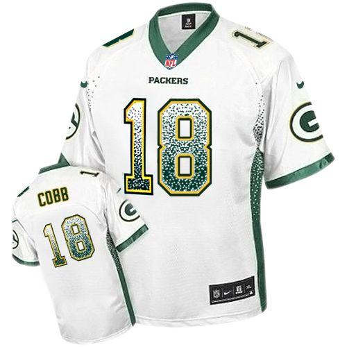 Nike Green Bay Packers 18 Randall Cobb White Drift Fashion Elite NFL Jerseys Cheap