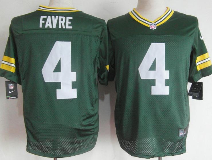 Nike Green Bay Packers 4 Brett Favre Green Elite NFL Jerseys Cheap