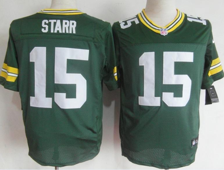 Nike Green Bay Packers 15 Bart Starr Green Elite NFL Jerseys Cheap