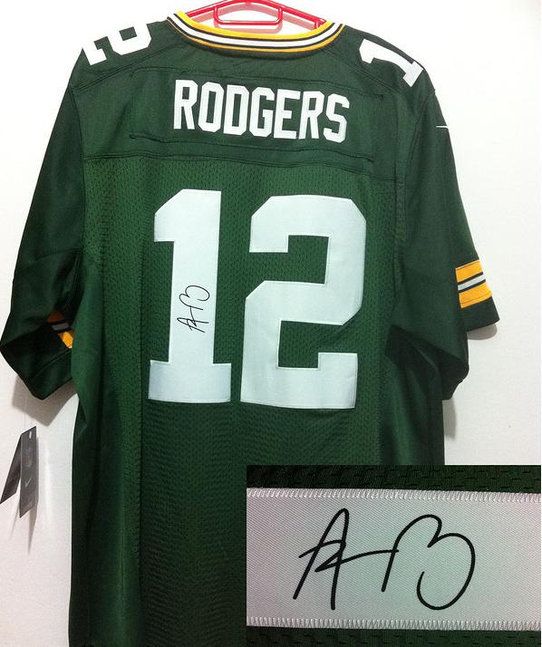 Nike Green Bay Packers 12 Aaron Rodgers Green Signed Elite NFL Jerseys Cheap