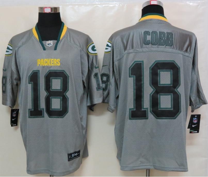 Nike Green Bay Packers #18 Randall Cobb Grey Lights Out Elite NFL Jerseys Cheap