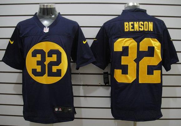 Nike Green Bay Packers #32 Cedric Benson Blue Elite NFL Jerseys Cheap