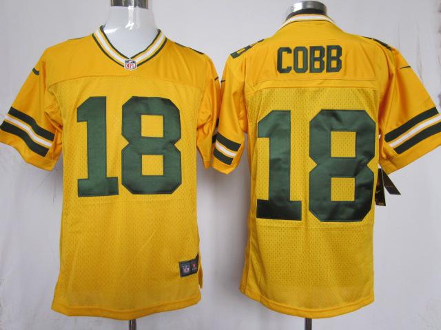 Nike Green Bay Packers #18 Randall Cobb Yellow Elite NFL Jerseys Cheap