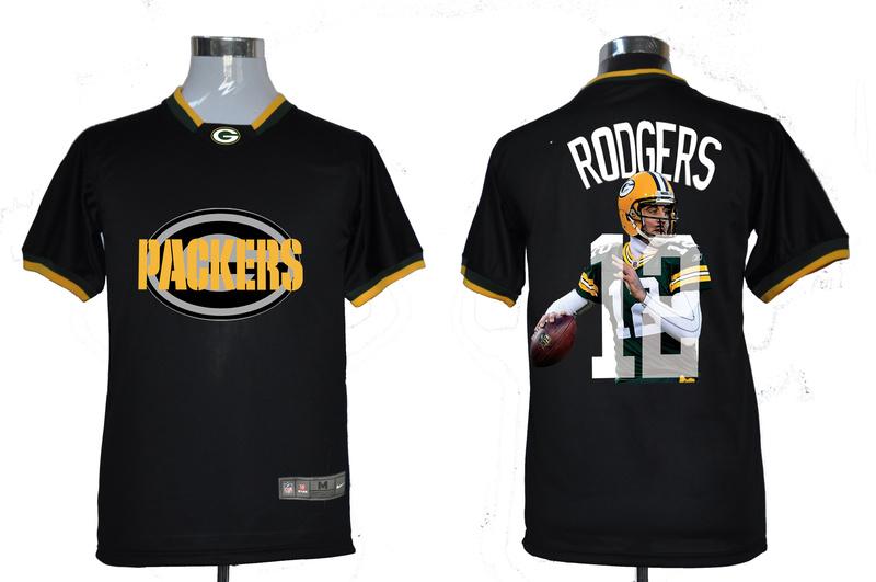 Nike Green Bay Packers 12 Aaron Rodgers Black All-Star Fashion NFL Jerseys Cheap