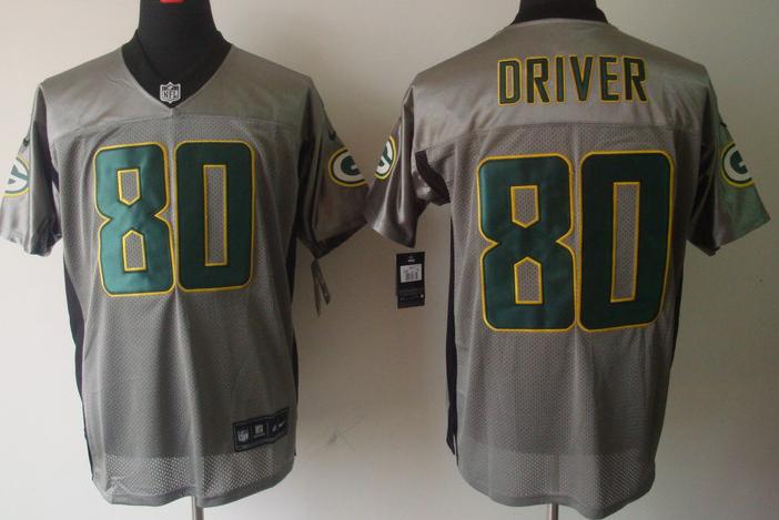 Nike Green Bay Packers #80 Donald Driver Grey Shadow Elite NFL Jerseys Cheap