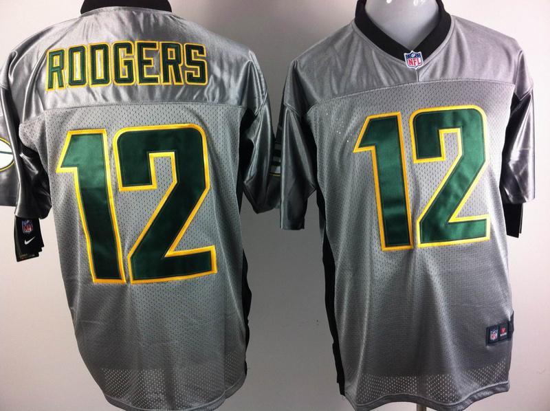 Nike Green Bay Packers #12 Aaron Rodgers Grey Shadow Elite NFL Jerseys Cheap