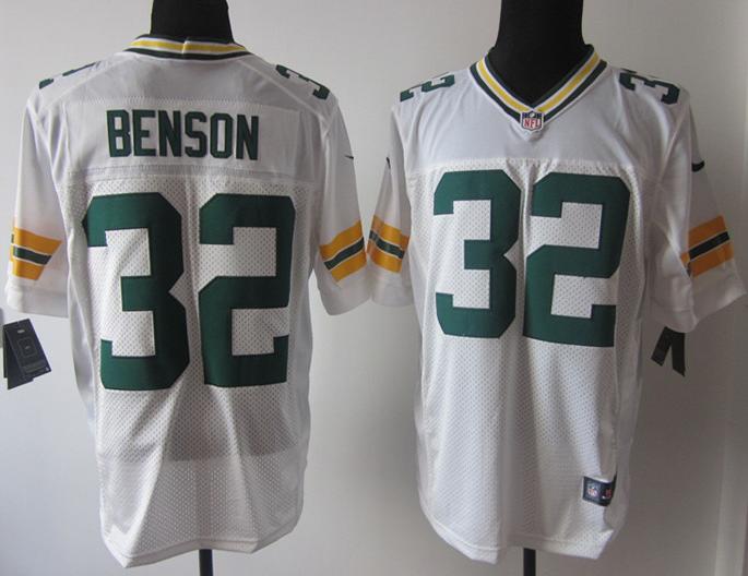 Nike Green Bay Packers #32 Cedric Benson White Elite Nike NFL Jerseys Cheap