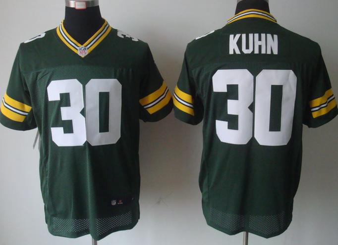 Nike Green Bay Packers 30# John Kuhn Green Elite Nike NFL Jerseys Cheap