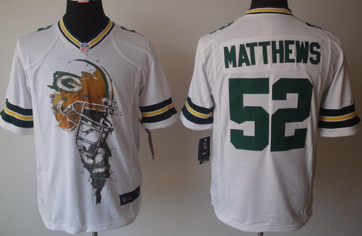 Nike Green Bay Packers #52 Clay Matthews White Helmet Tri-Blend Limited NFL Jersey Cheap