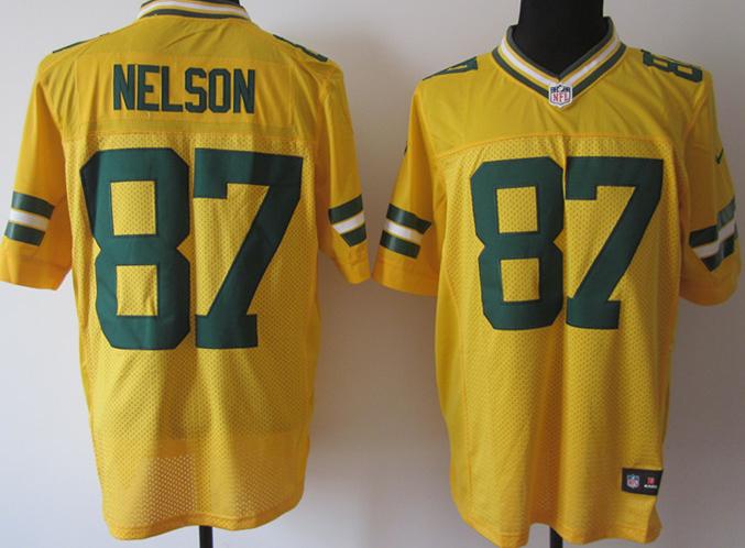Nike Green Bay Packers #87 Jordy Nelson Yellow Elite Nike NFL Jerseys Cheap