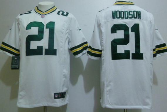 Nike Green Bay Packers #21 Charles Woodson White Game Nike NFL Jerseys Cheap