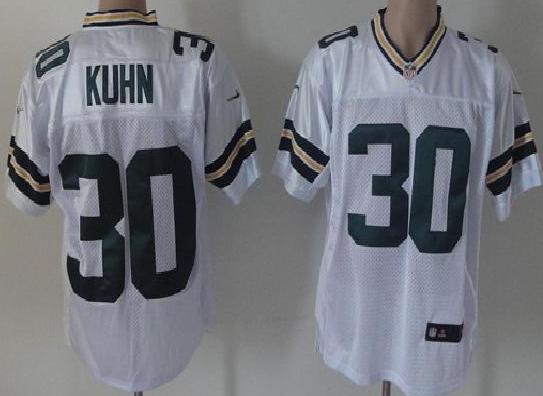 Nike Green Bay Packers 30# John Kuhn White Nike NFL Jerseys Cheap