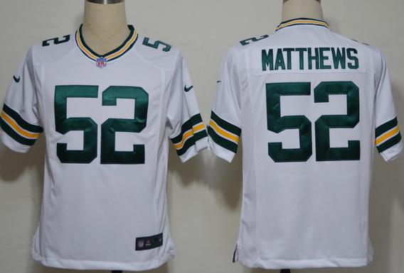 Nike Green Bay Packers #52 Clay Matthews White Game Nike NFL Jerseys Cheap