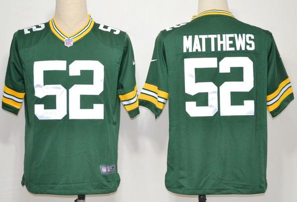 Nike Green Bay Packers #52 Clay Matthews Green Game Nike NFL Jerseys Cheap