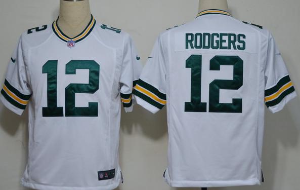 Nike Green Bay Packers #12 Aaron Rodgers White Game Nike NFL Jerseys Cheap