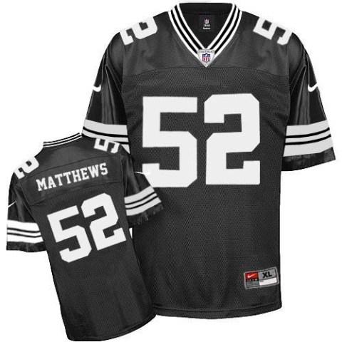 Nike Green Bay Packers #52 Clay Matthews Black Shadow Nike NFL Jerseys Cheap