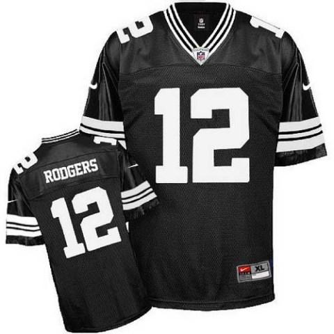 Nike Green Bay Packers #12 Aaron Rodgers Black Shadow Nike NFL Jerseys Cheap
