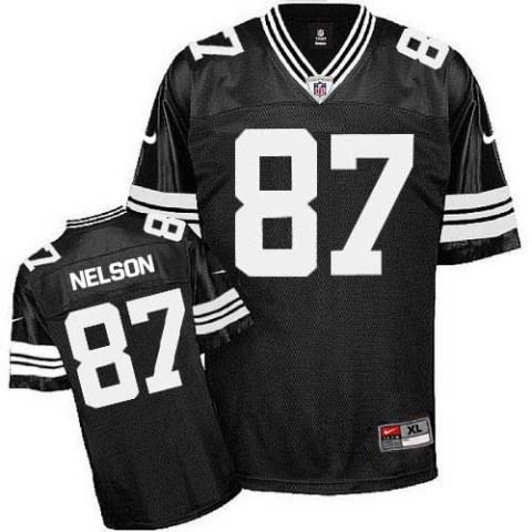 Nike Green Bay Packers #87 Jordy Nelson Black Shadow Nike NFL Jerseys Cheap