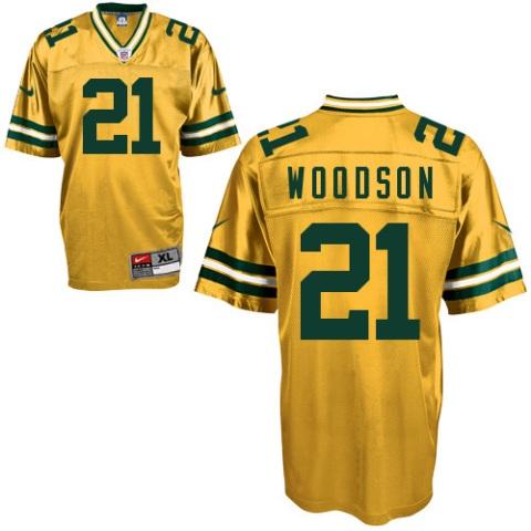 Nike Green Bay Packers #21 Charles Woodson Yellow Nike NFL Jerseys Cheap